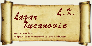 Lazar Kucanović vizit kartica